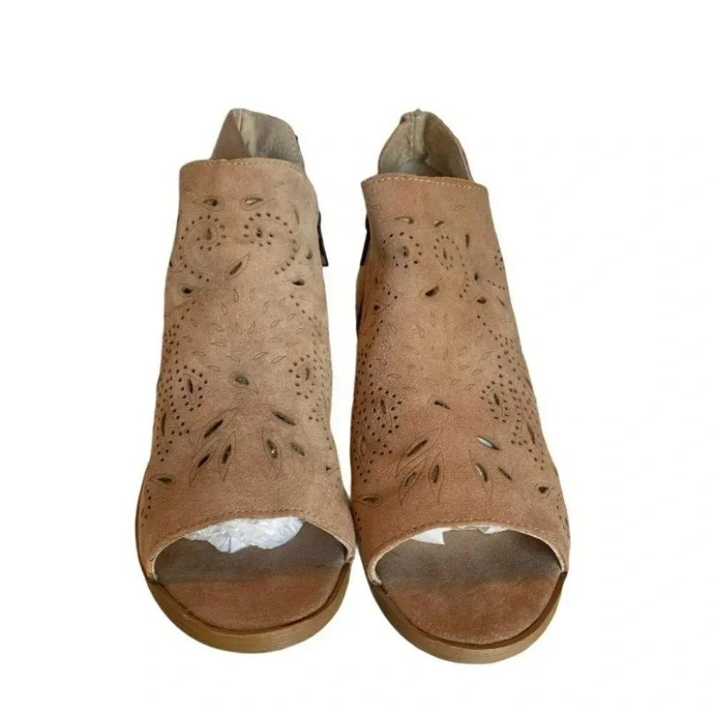 Coolway‎ 41 Nelia laser cut open toe bootie